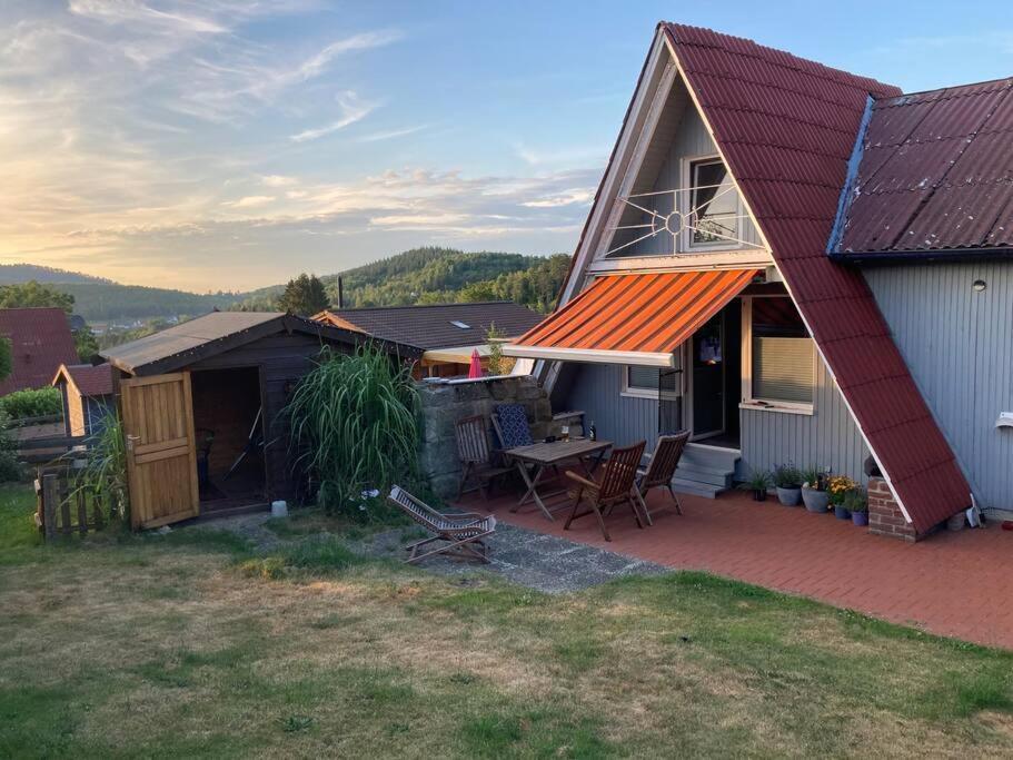 Behagliches Nurdachhaus Im Ferienhausgebiet Langelsheim Kültér fotó